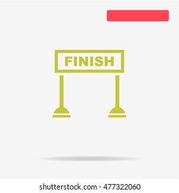 Finish icon. Vector concept illustration for design.