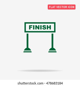 Finish icon. Vector concept illustration for design.