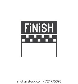 Finish icon vector, filled flat sign, solid pictogram isolated on white. Symbol, logo illustration.