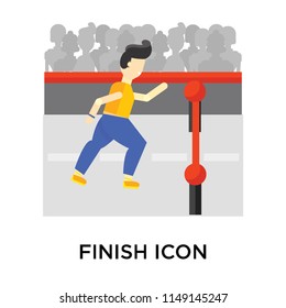 Finish icon vector isolated on white background for your web and mobile app design, Finish logo concept