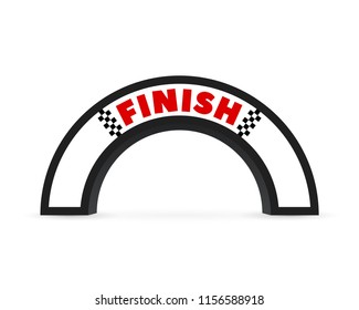 Finish line arch. Template of the stand for sporting events. Сoncept design for advertising sponsors.