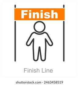 Finish Line and complete icon concept