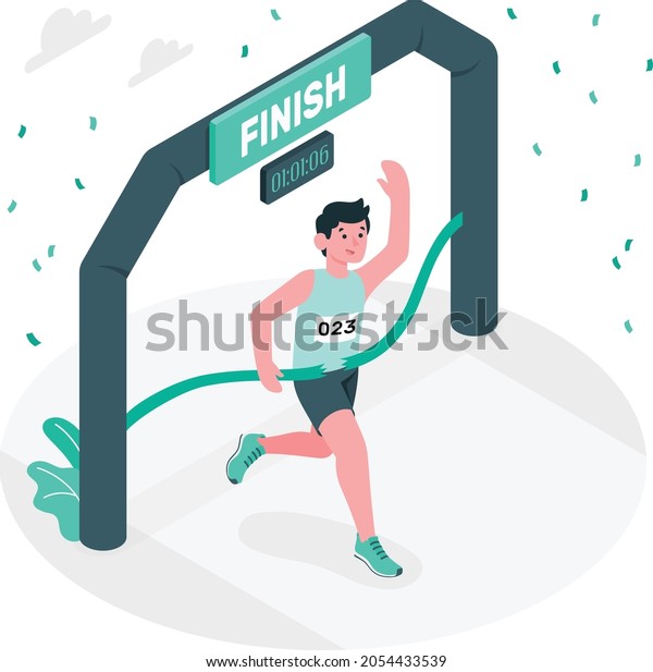 finish line concept\
illustration vector
