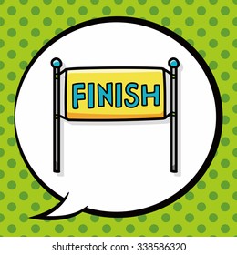 finish line doodle, speech bubble