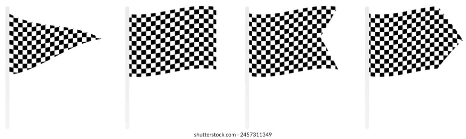 Finish line flag in different sizes and shapes