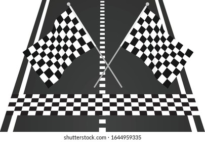 Finish line flag. vector illustration
