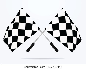 Finish line flags. vector illustration