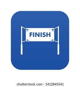 Finish line gates icon digital blue for any design isolated on white vector illustration