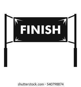 Finish line gates icon. Simple illustration of finish line gates vector icon for web