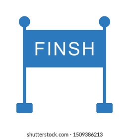 finish line glyph colour vector icon