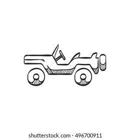 Finish line icon in doodle sketch lines. Air tube inflatable.