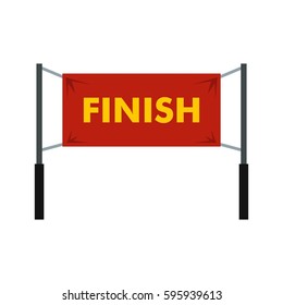 Finish line icon in flat style isolated on white background vector illustration