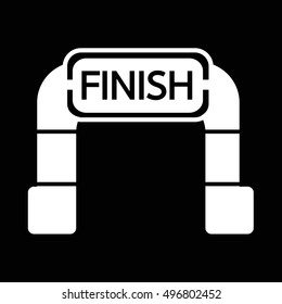Finish line icon illustration design