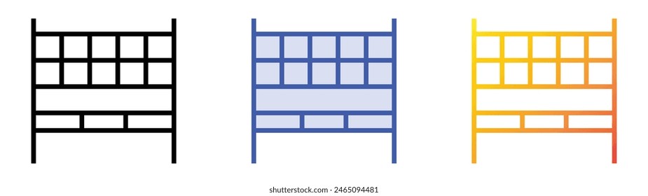 finish line icon. Linear, Blue Fill and Gradient Style Design Isolated On White Background