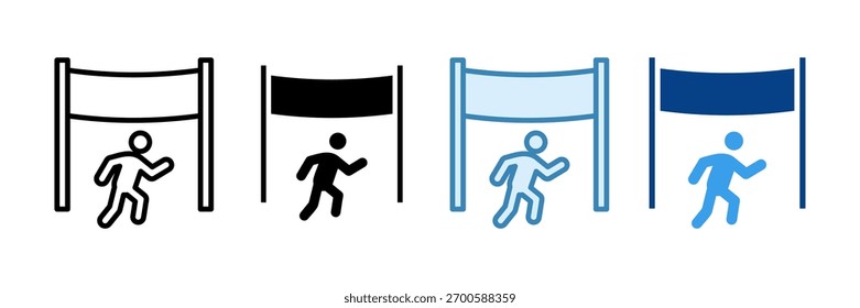 Finish Line Icon Set Multiple Style Collection