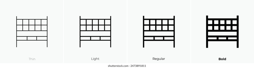finish line icon. Thin, Light Regular And Bold style design isolated on white background