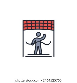 finish line icon. vector.Editable stroke.linear style sign for use web design,logo.Symbol illustration.