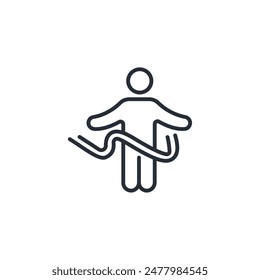 Icono de línea de meta. Vector.Trazo editable.Símbolo de estilo lineal para utilizar Diseño web,logotipo.Ilustración de símbolo.