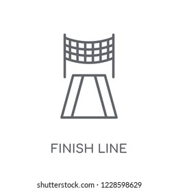 Finish line linear icon. Modern outline Finish line logo concept on white background from Startup Strategy and Success collection. Suitable for use on web apps, mobile apps and print media.