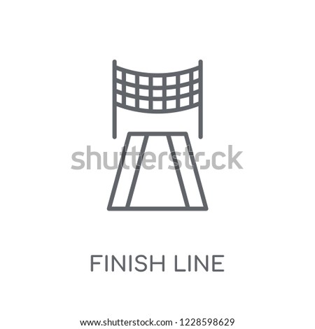 Finish line linear icon. Modern outline Finish line logo concept on white background from Startup Strategy and Success collection. Suitable for use on web apps, mobile apps and print media.