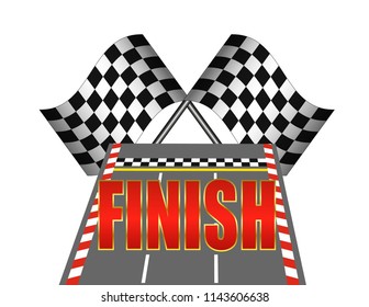 Finish line on the rally