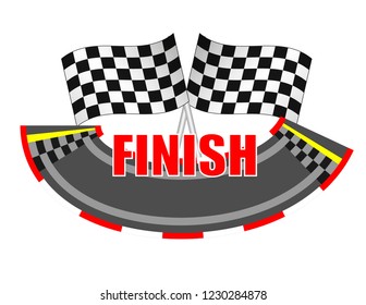 Finish line on the rally