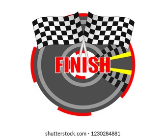 Finish line on the rally