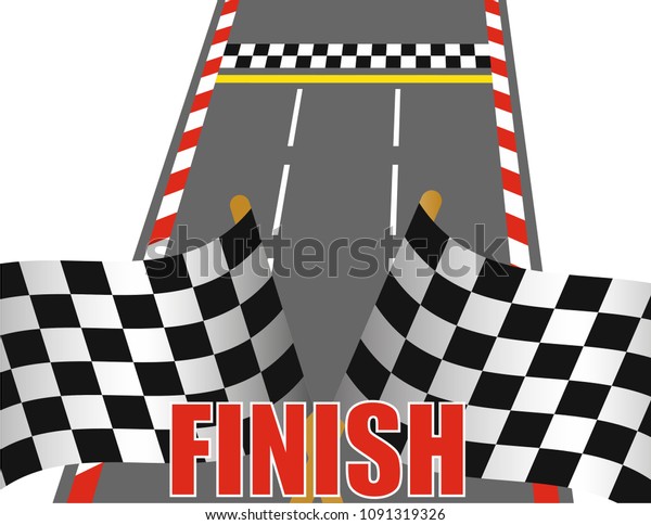 Finish line on the\
rally