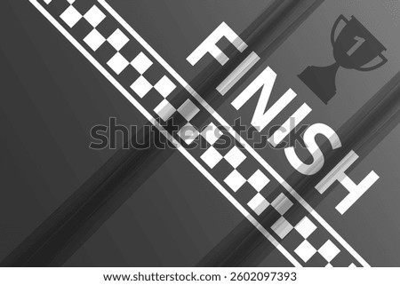 Finish line racing background top view,Trophy asphalt with finishing line vector