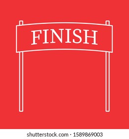 Finish Line, Success icon, stock vector illustration, EPS10.