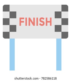 Finish Line Vector Icon