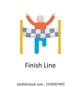 Finish Line vector outline Icon Design illustration. Sports And Awards Symbol on White background EPS 10 File