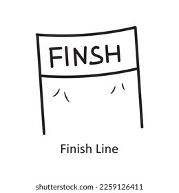 Finish Line vector outline Icon Design illustration. Olympic Symbol on White background EPS 10 File