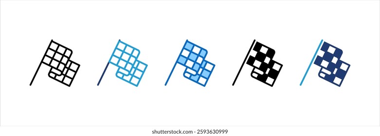 Finish Multi Style Icon Set