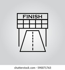 finish outline icon