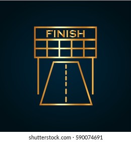 finish outline icon