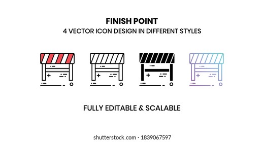 Finish Point Vector illustration icons in different style