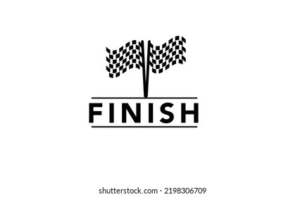 Finish Race vector logo design