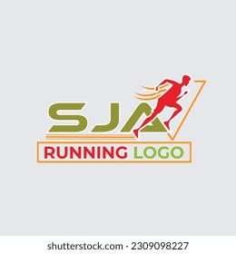 Finish, ribbon, Marathon with sports club, running club and fitness vector logo design.