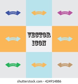 Finish simple vector icon