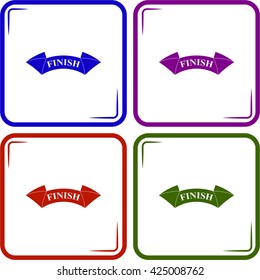 Finish simple vector icon