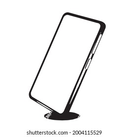 Finish Smartphone Vector illustration isolated on a white background