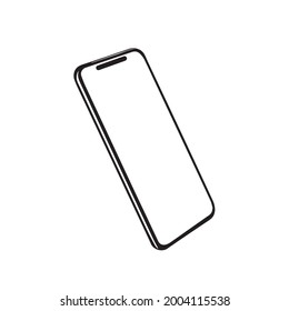 Schluss mit Smartphone-Vektorgrafik einzeln auf weißem Hintergrund
