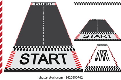 Finish Start Checkered Racing Flag Stock Vector (Royalty Free ...