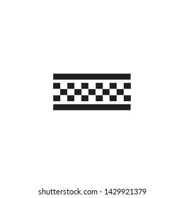Finish and start flag banner logo icon vector template design