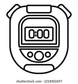 Finish stopwatch icon outline vector. Clock stop. Timer watch