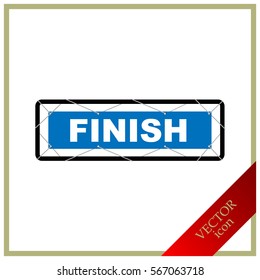 finish, vector, icon