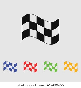 Finish vector icon. Flat design style for web and mobile.