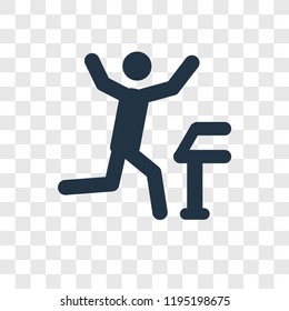 Finish vector icon isolated on transparent background, Finish transparency logo concept