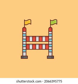 finish Vector illustration on a transparent background. Premium quality symbols.Vector line flat color icon for concept and graphic design.